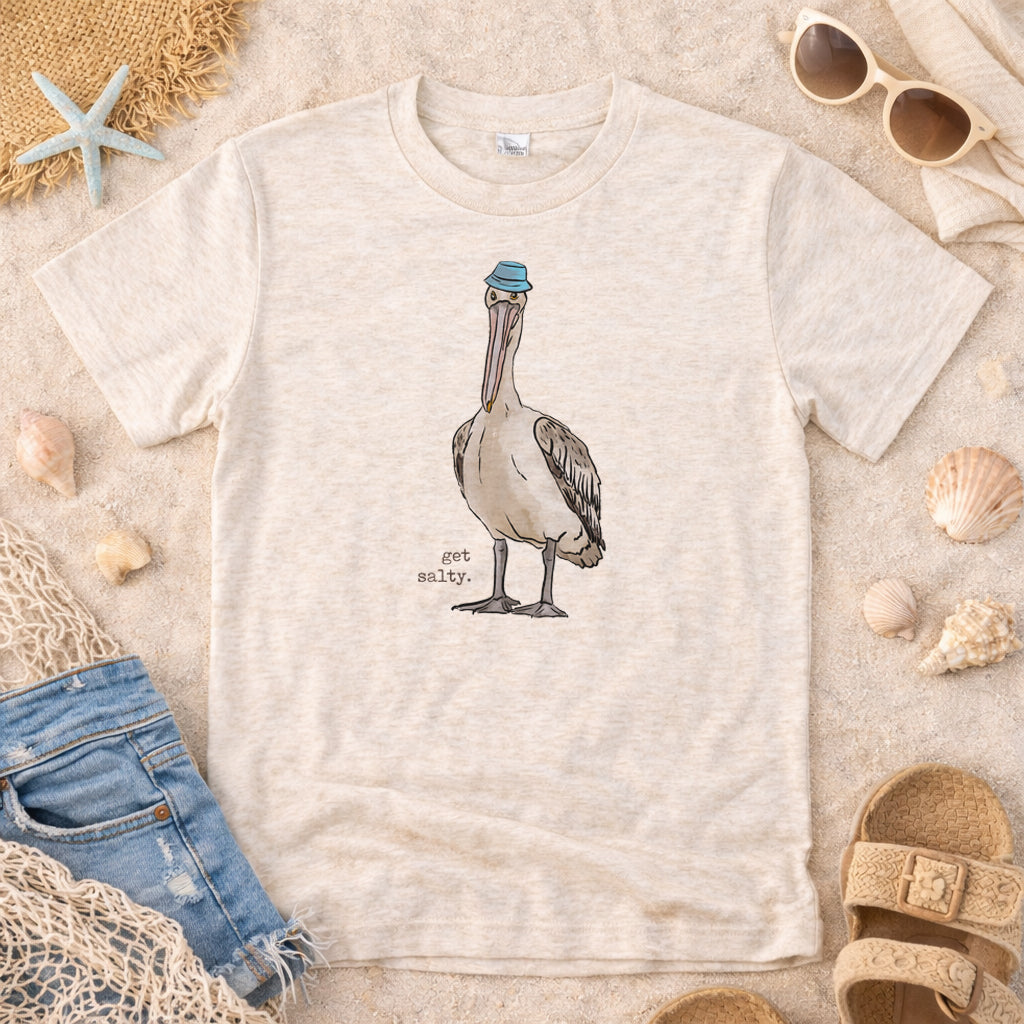 Adult "Get Salty" Pelican in a bucket hat Shirt
