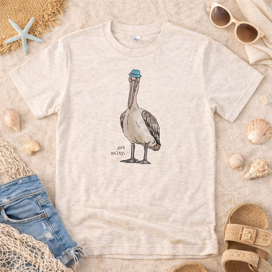 Adult "Get Salty" Pelican in a bucket hat Shirt