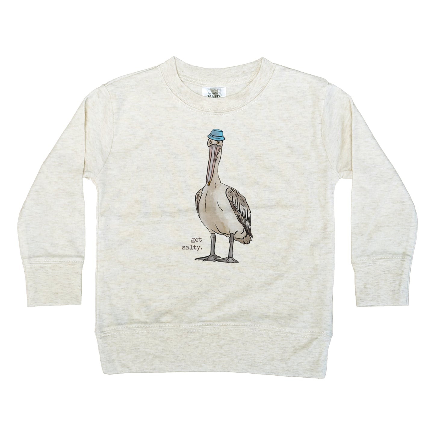 "Get Salty" Pelican Beach Long Kid's Sleeve Shirt