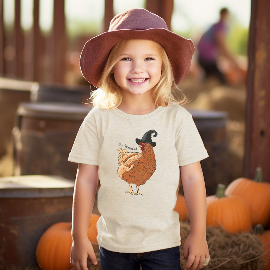 "Be Witched" Halloween Chicken Toddler Tee