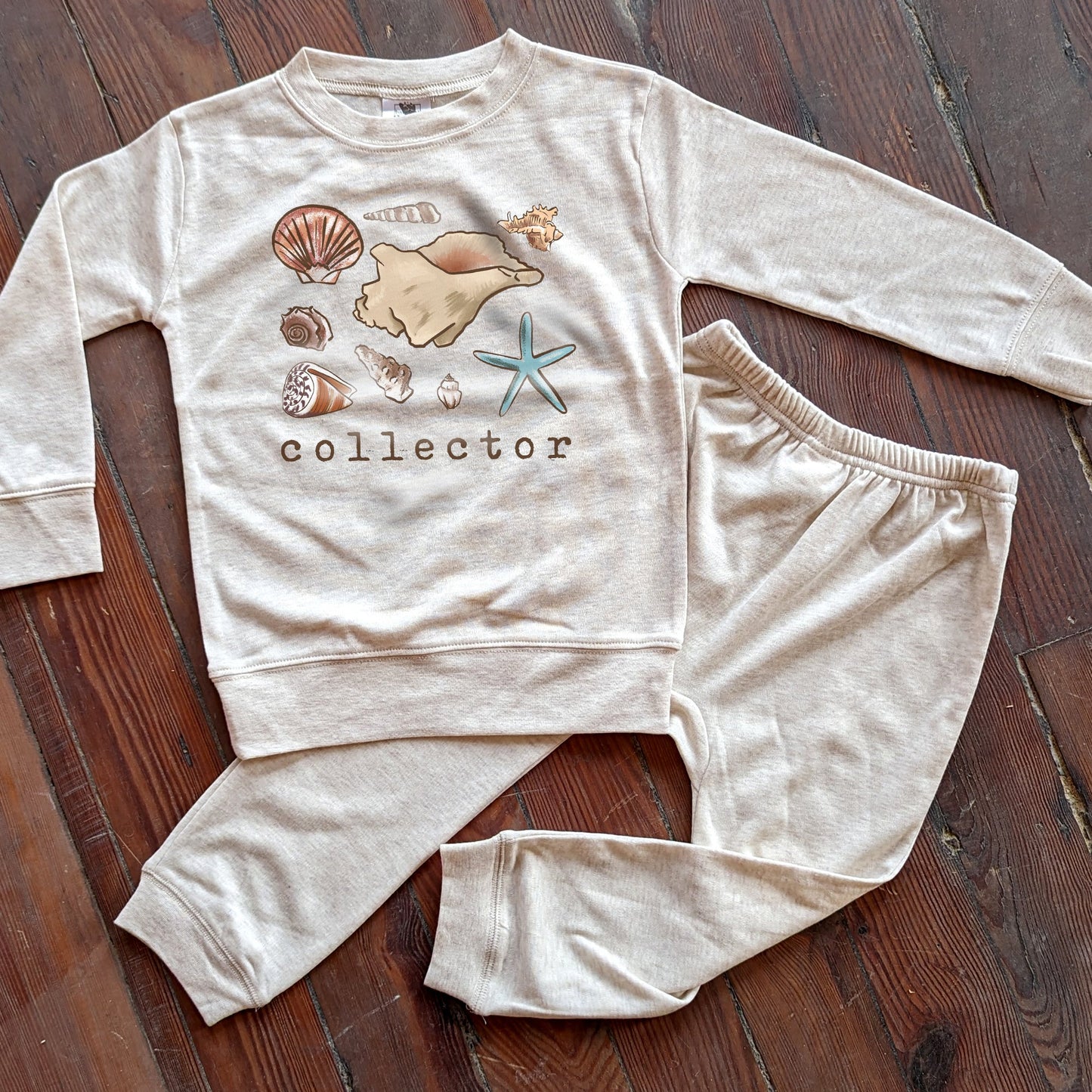 Shell Collector Beach Sleep 'n Play Set | Size 2T through 5T | Includes Shirt & Joggers
