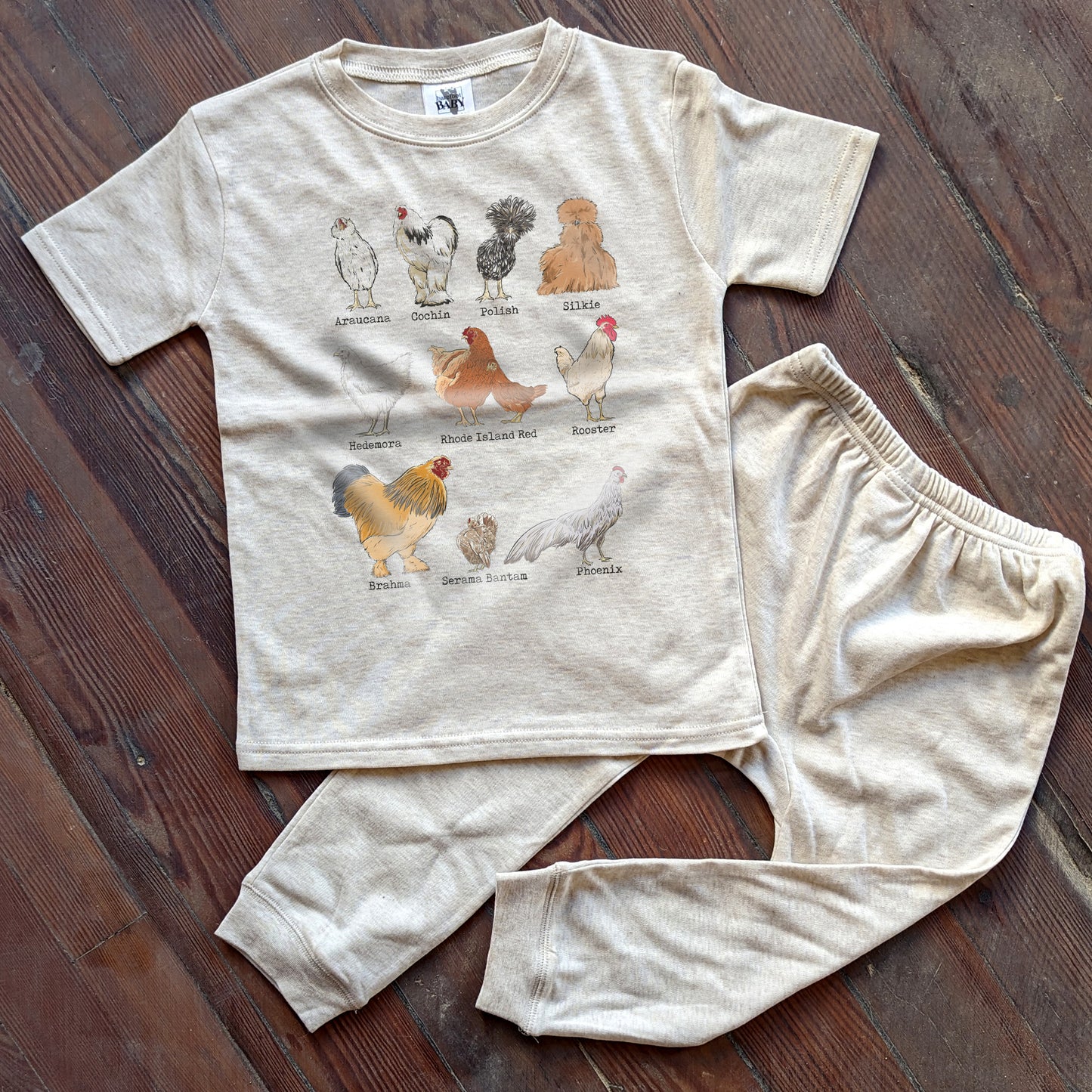Chicken Breeds Country Sleep 'n Play Set | Size 2T through 5T | Includes Shirt & Joggers