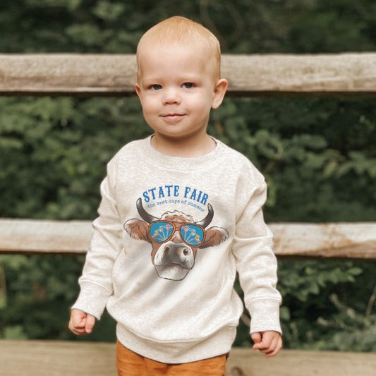 State Fair "best day of summer" Cow Fall Long Sleeve Shirt for Kids