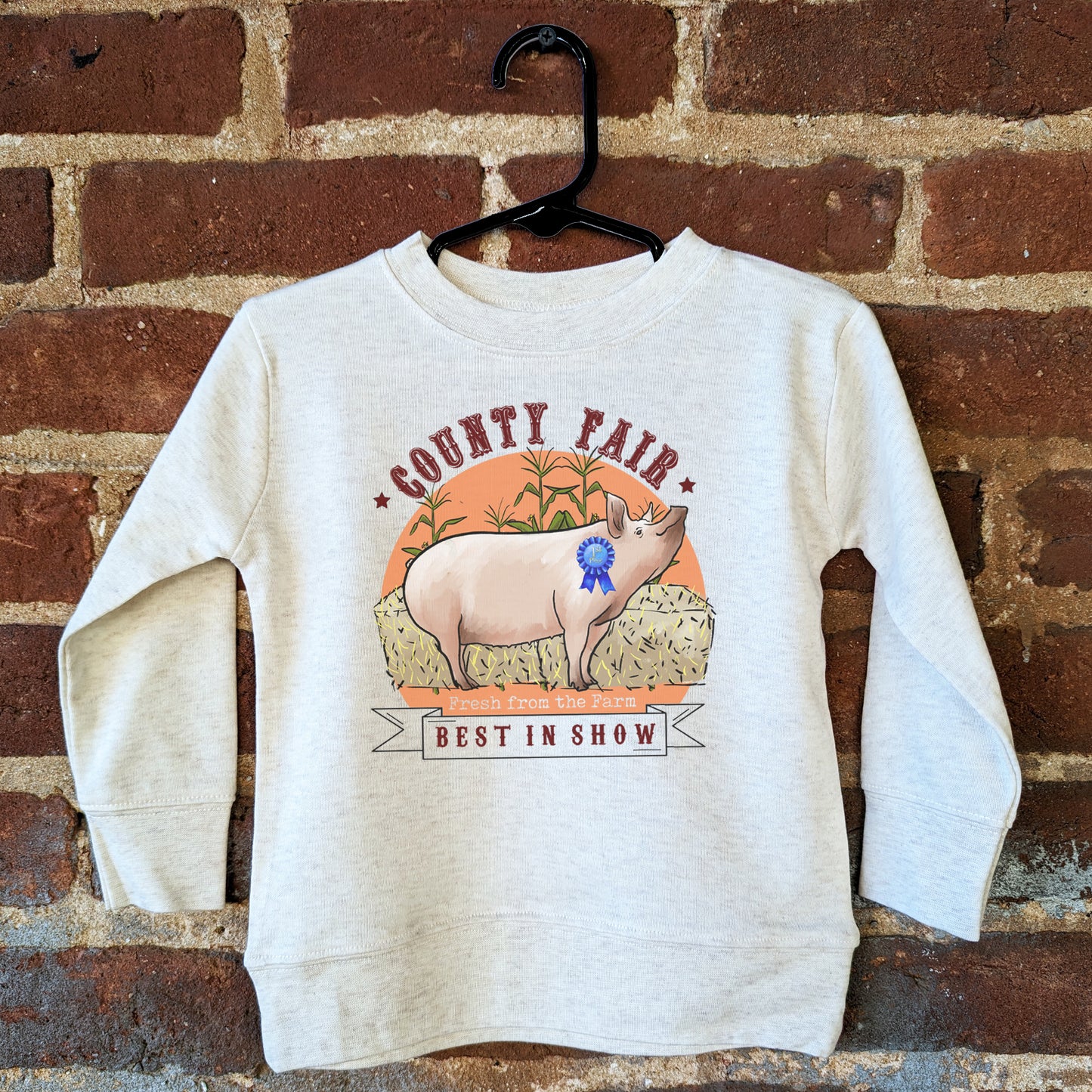 State Fair "best in show" Pig Long Sleeve Fall Shirt for Kids