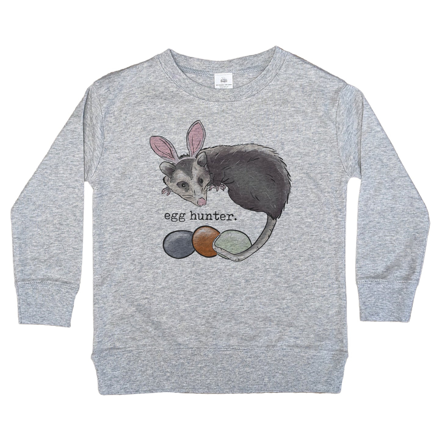 "Egg Hunter" Opossum Easter Long Sleeve Shirt for Boys