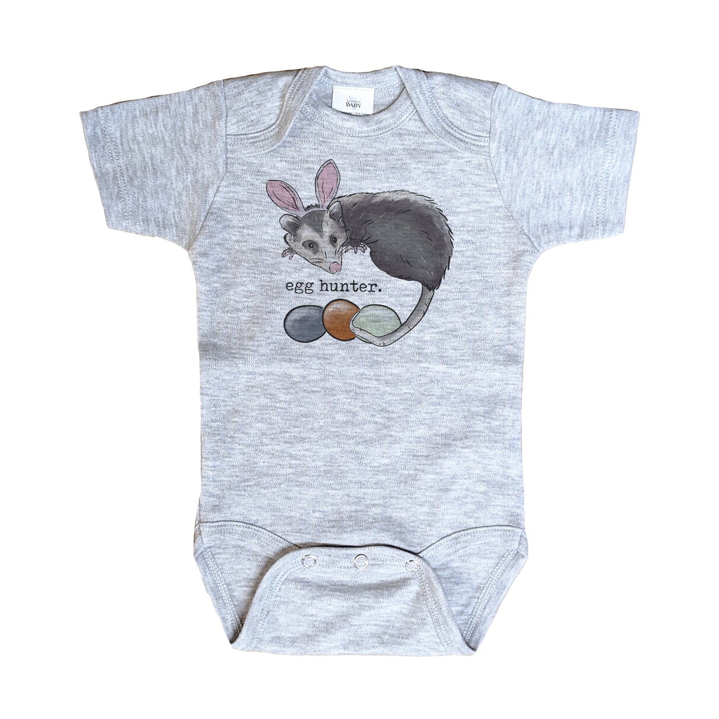"Egg Hunter" Opossum Baby Body Suit