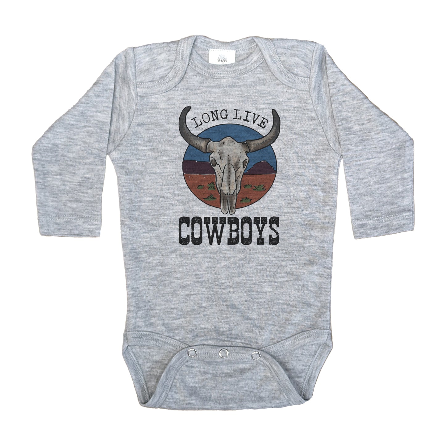 "Long Live Cowboys" Grey Body Suit | Western Line