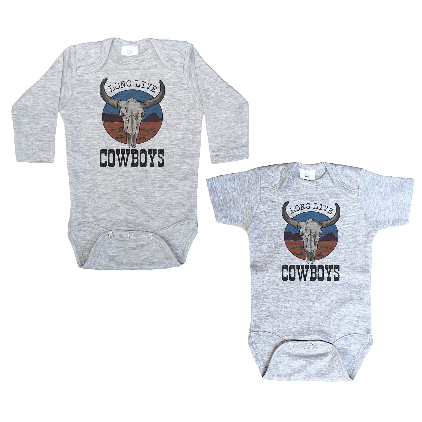 "Long Live Cowboys" Grey Body Suit | Western Line