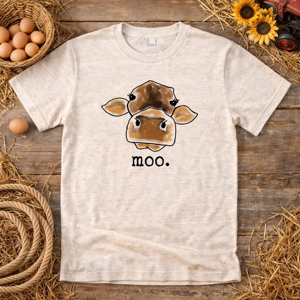 ADULT "moo." cow Country Farm Tee or Long Sleeve