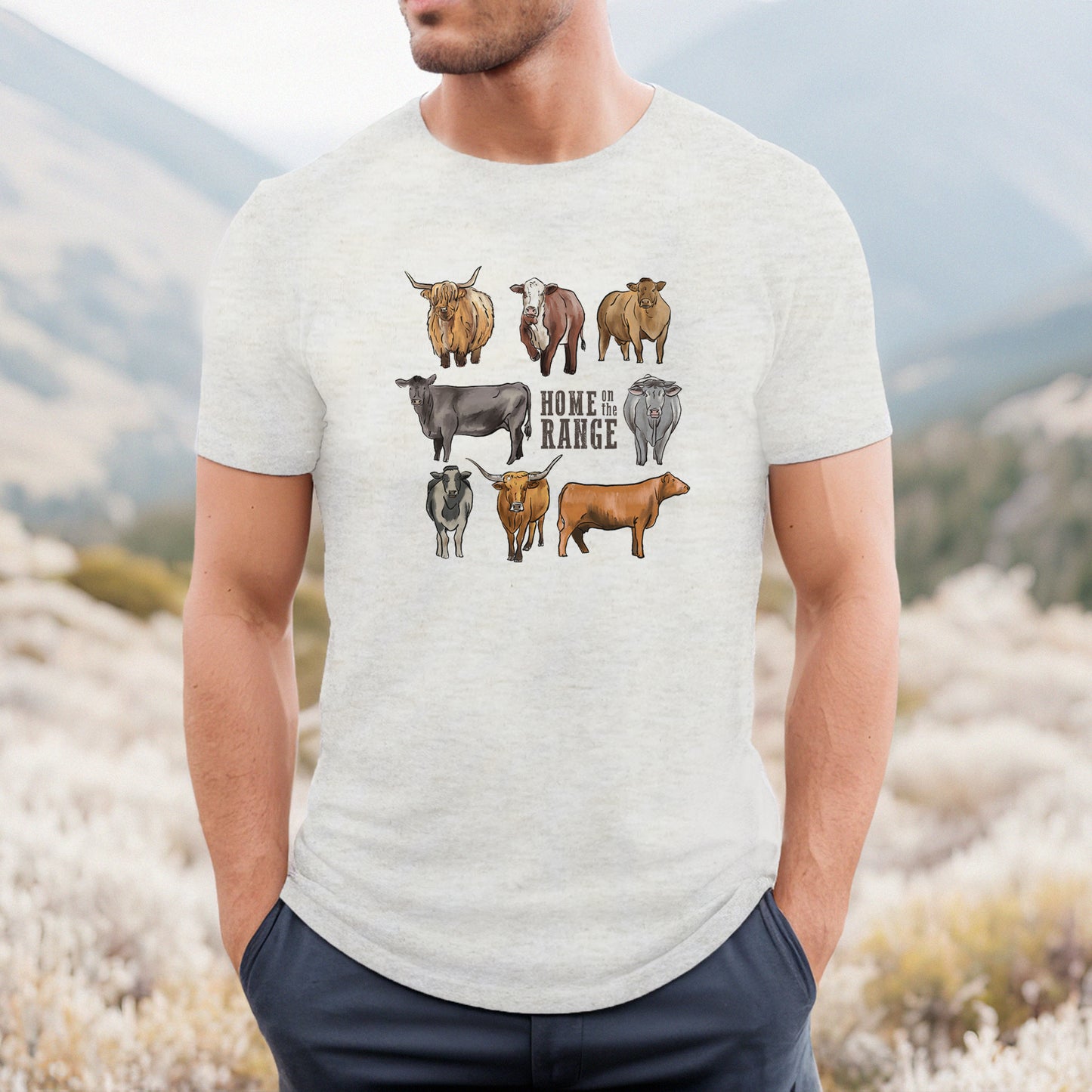 Adult "Home on the range" Tee or Long Sleeve Shirt