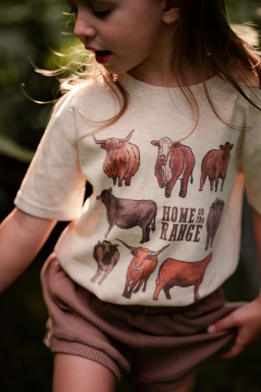 "Home on the range" Beige Toddler or Youth T-Shirt | Western Line