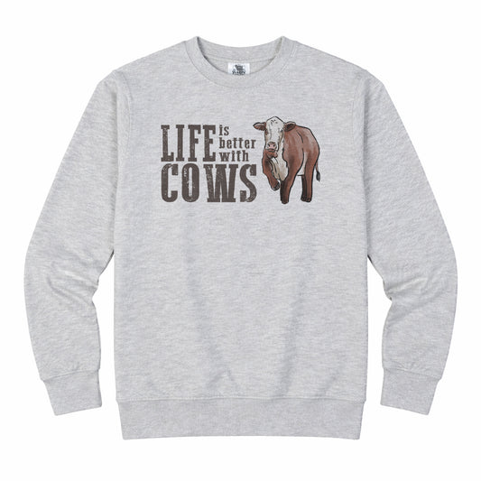 Adult "Life is better with cows" T-shirt or Long Sleeve