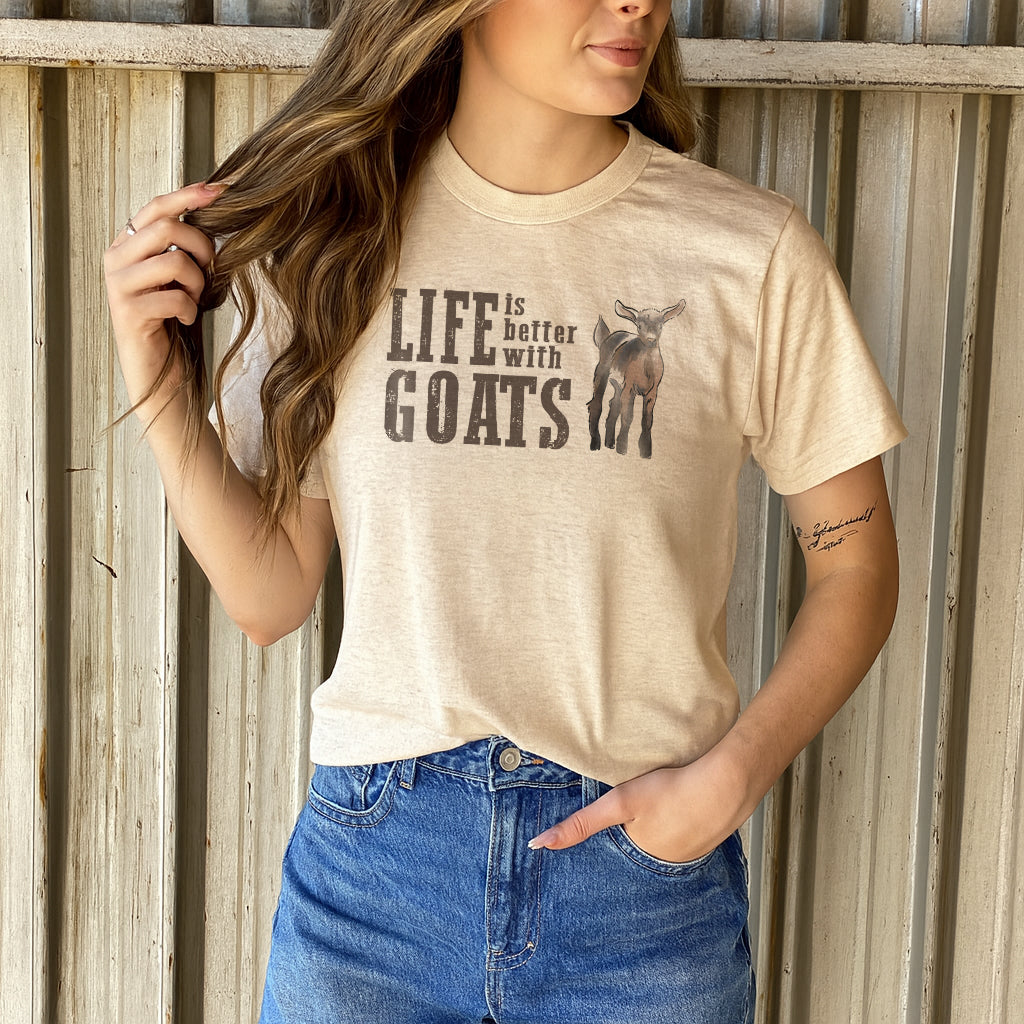 Adult "Life is better with GOATS" Tee or Long Sleeve Shirt