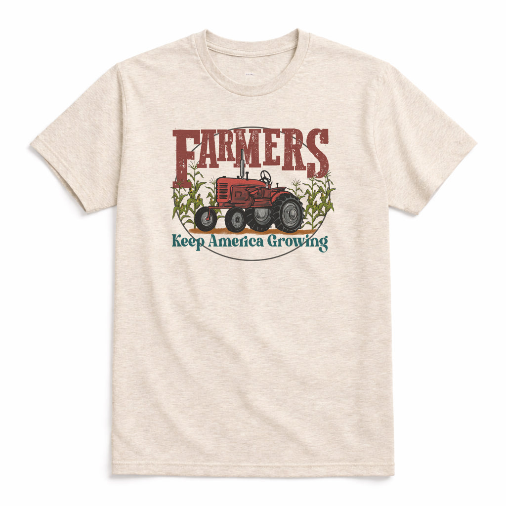 Adult "Farmers Keep America Growing" Short or Long Sleeve Short