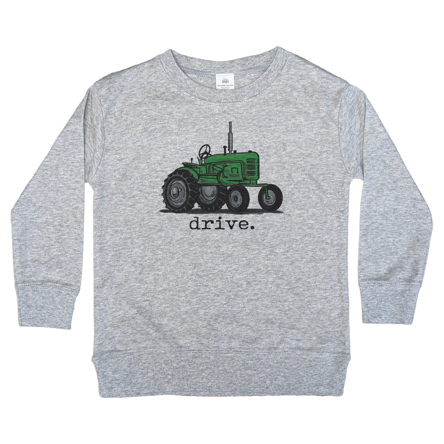 "Drive" Green Tractor Toddler/Youth Long Sleeve shirt