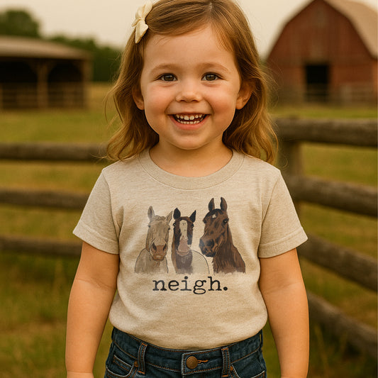 "Neigh" horse Toddler/Youth Tee