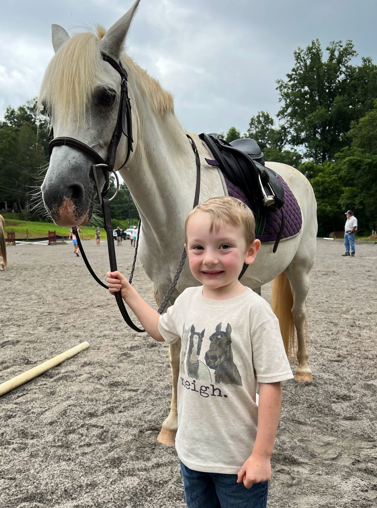 "Neigh" Three horse Toddler Long Sleeve Shirt