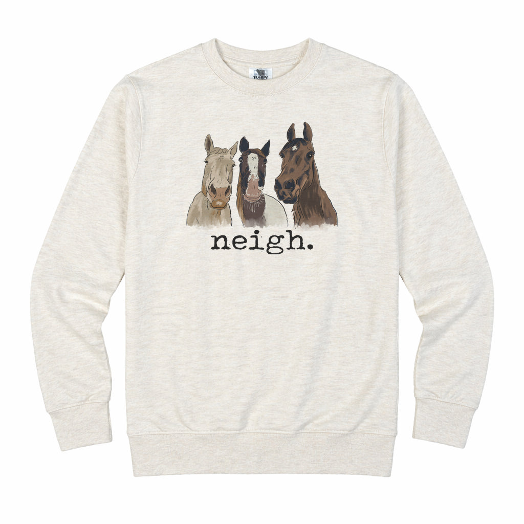 Adult "Neigh." Horse Lover Tee or Long Sleeve