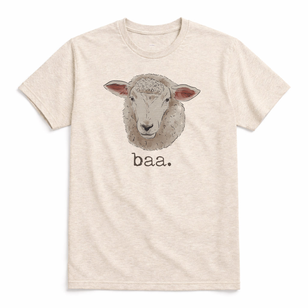 Adult "Baa." Sheep Tee or Long Sleeve