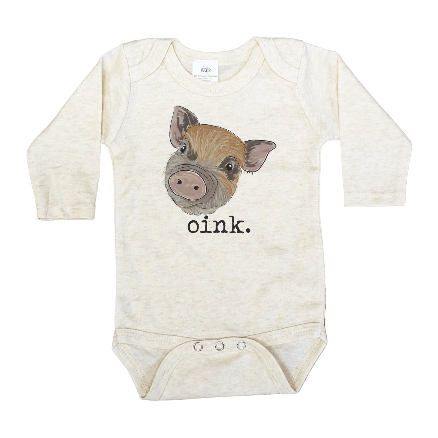 "Oink" Pig Baby Body Suit
