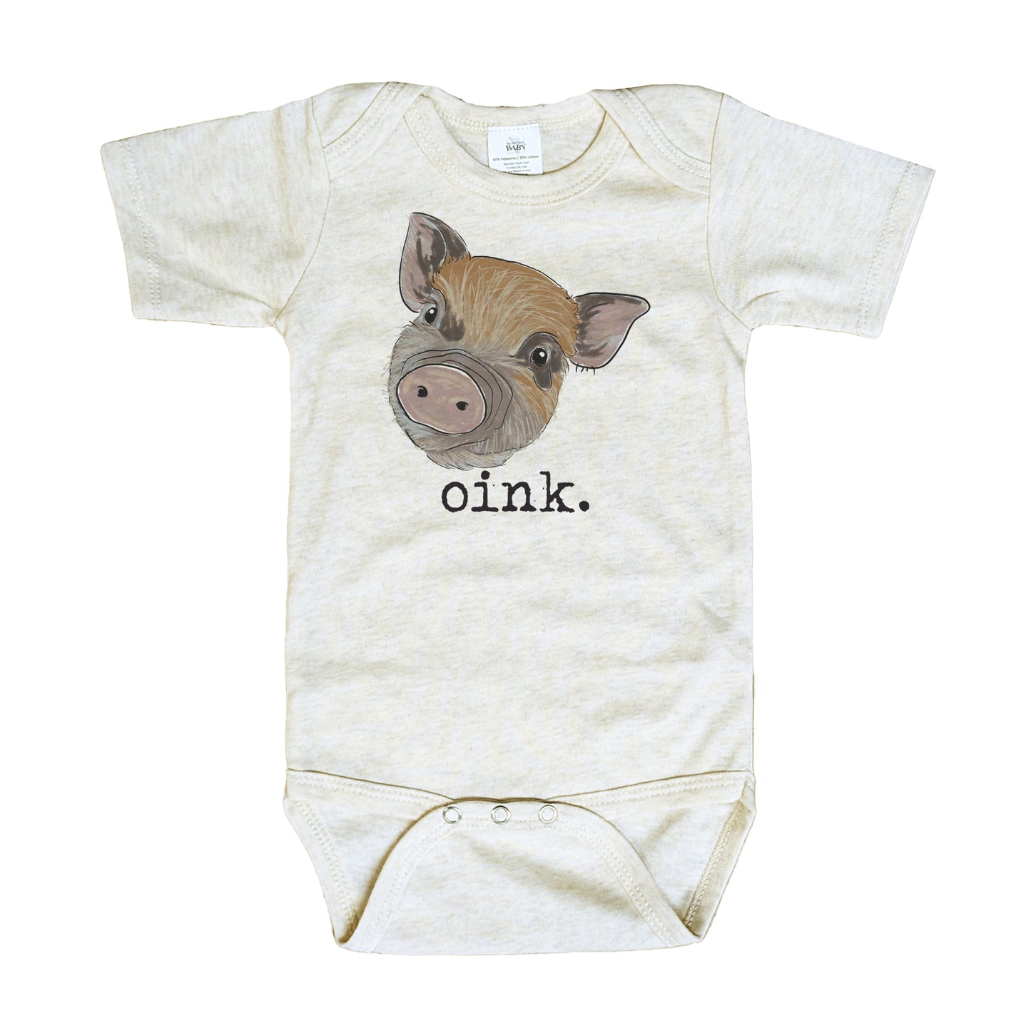 "Oink" Pig Baby Body Suit