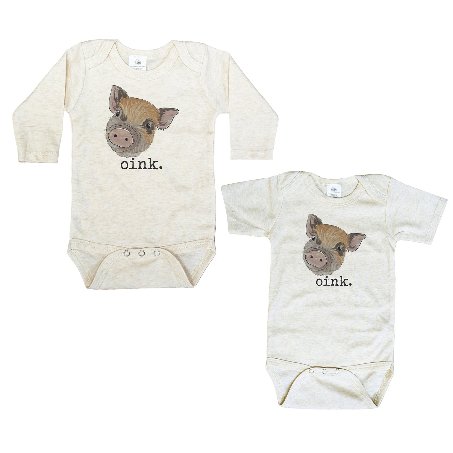 "Oink" Pig Baby Body Suit