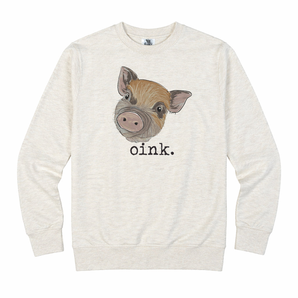 "Oink" pig Adult Tee or Long Sleeve Shirt