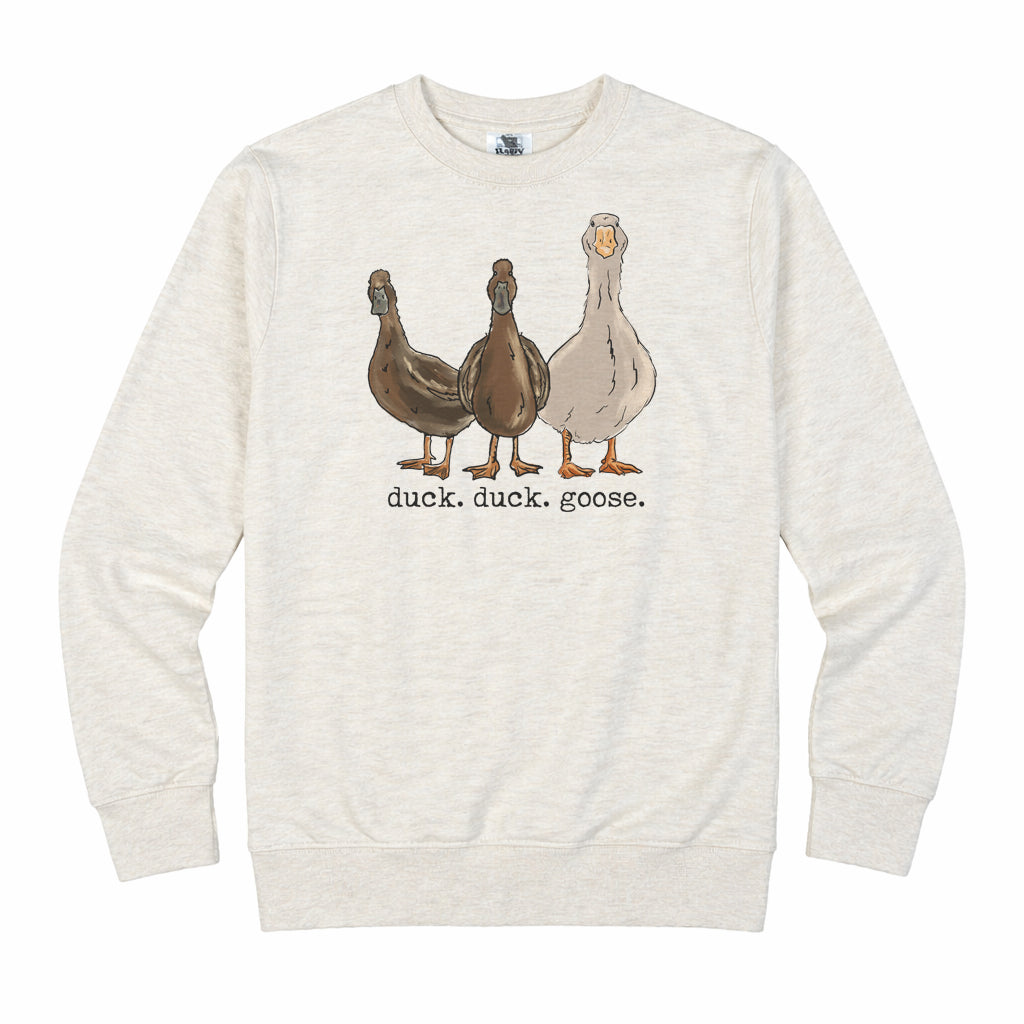 "duck. duck. goose" Funny Adult Farm Shirt