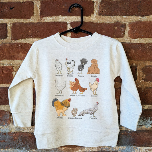 Chicken Breeds Toddler Long Sleeve Shirt
