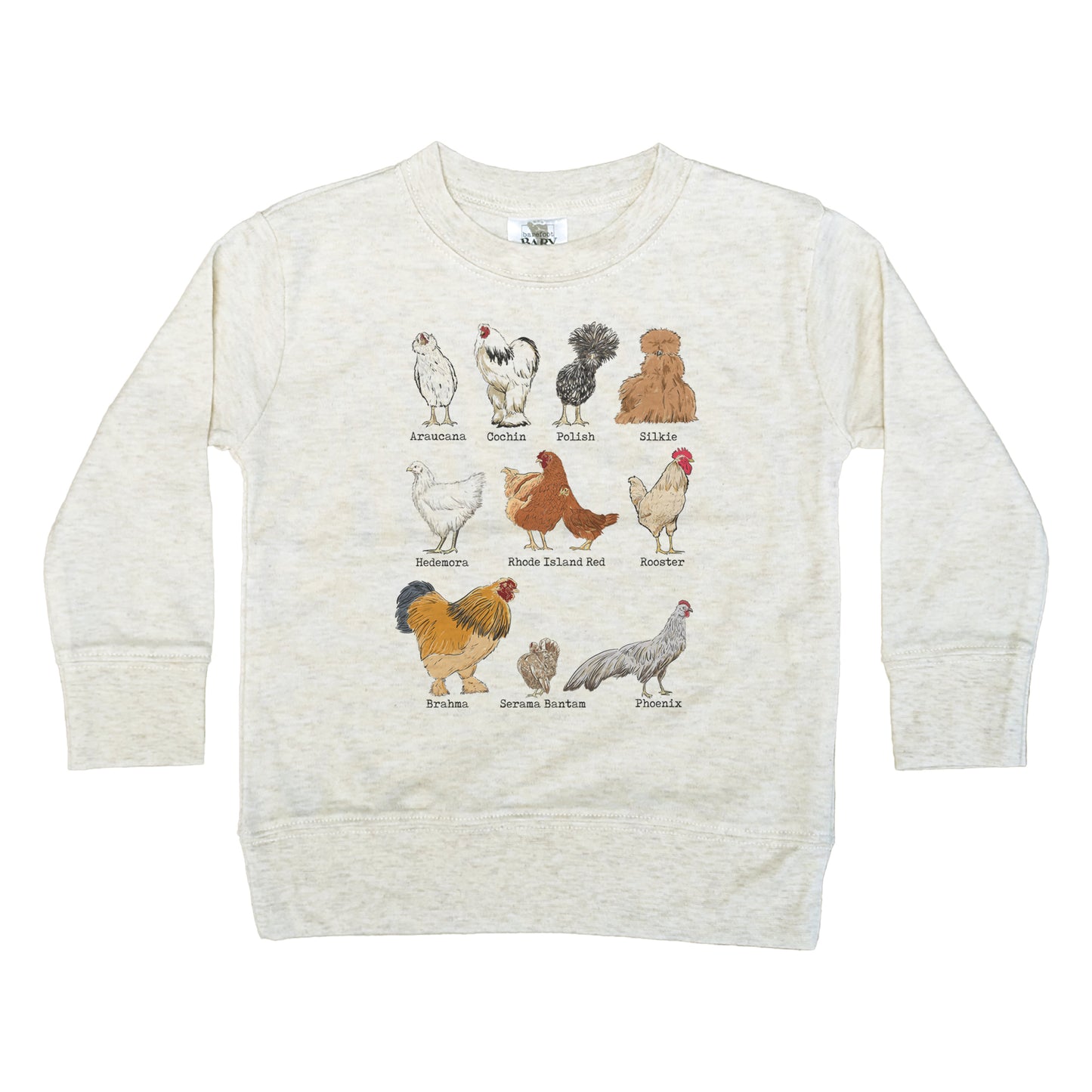 Chicken Breeds Toddler Long Sleeve Shirt