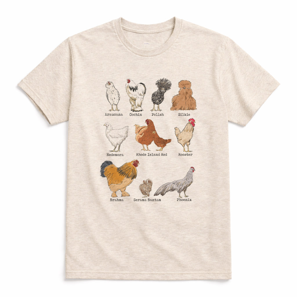 Adult Chicken Breed Tee or Long Sleeve Shirt