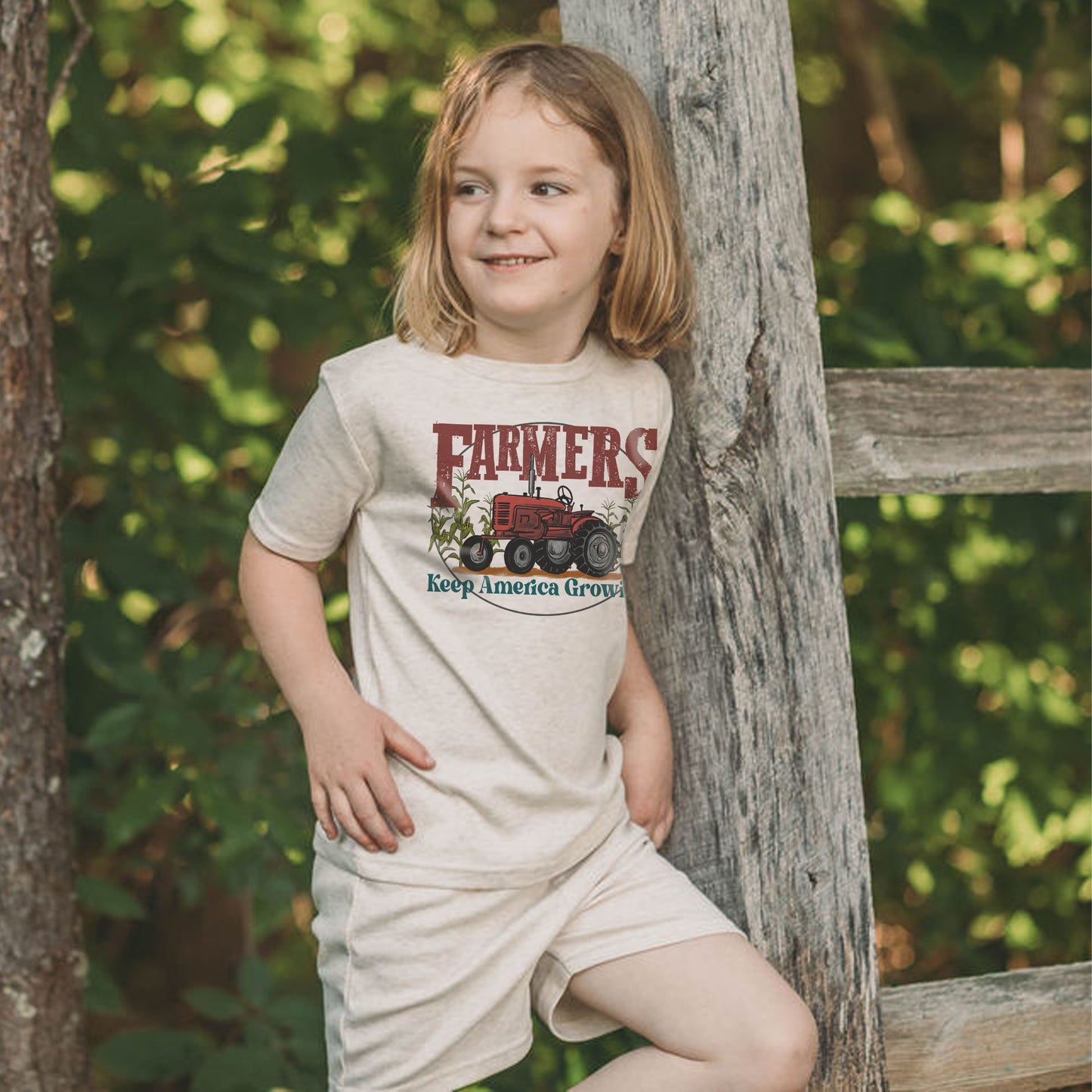 Growing Farmers Red Tractor  Sleep 'n Play Set | Size 2T through 5T | Includes Shirt & Shorts