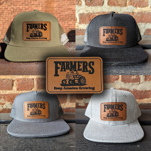 "Farmers Keep America Growing" Mesh Back Trucker Hat | Youth Size | FOUR Color Options