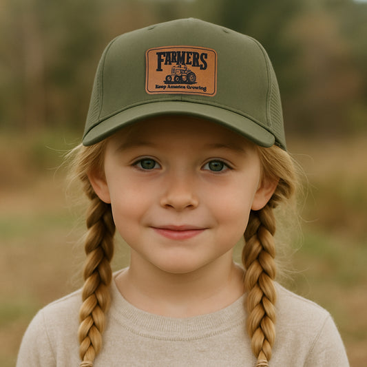 "Farmers Keep America Growing" Mesh Back Trucker Hat | FOUR Color Options