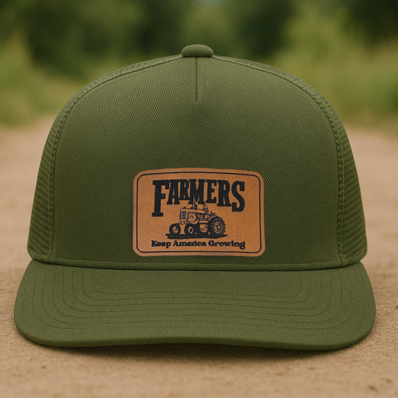 "Farmers Keep America Growing" Mesh Back Trucker Hat | FOUR Color Options