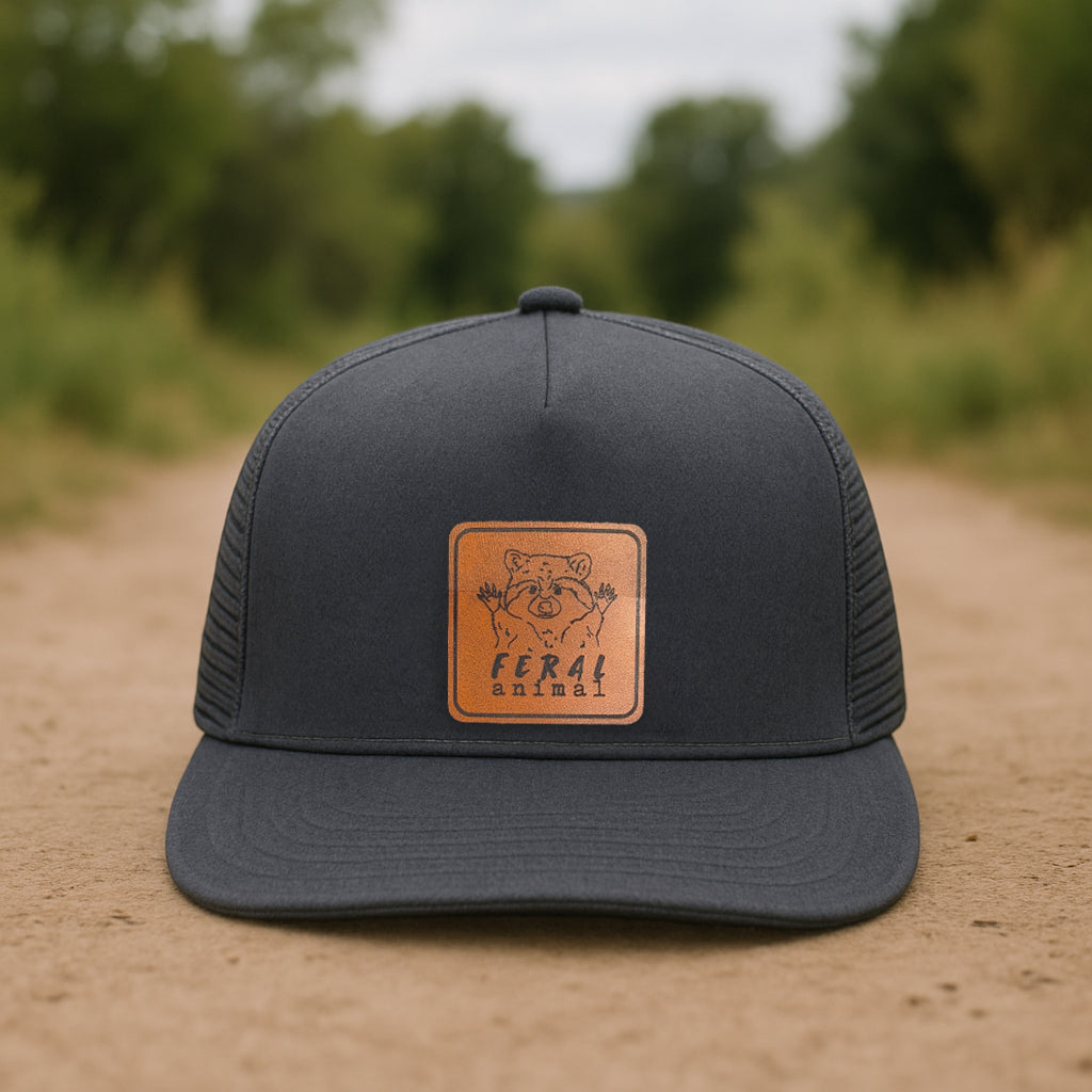 "Feral Animal" Raccoon Trucker Hat | FOUR Color Options