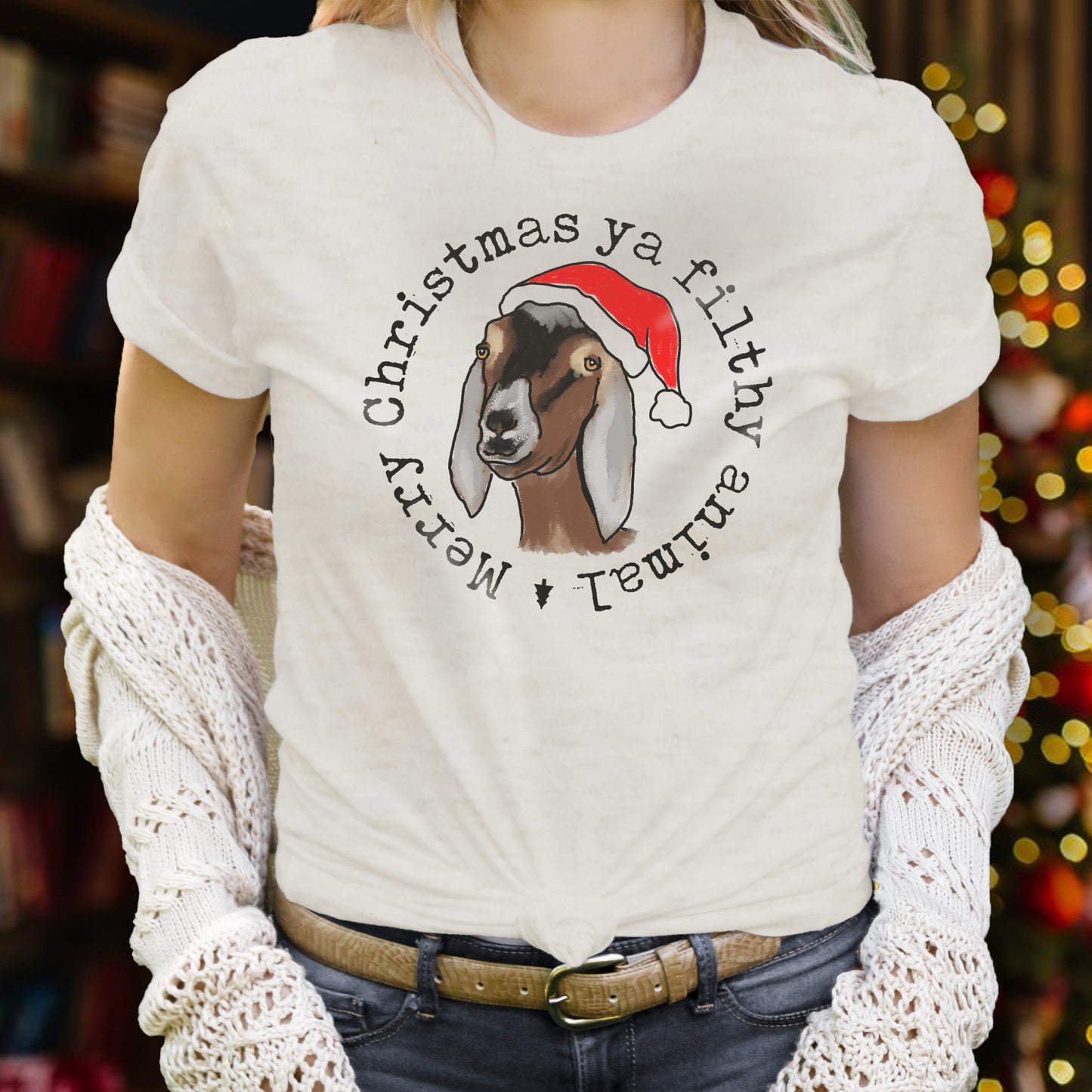 "Filthy Animal" Country Western Christmas Mommy & Me ADULT size tee