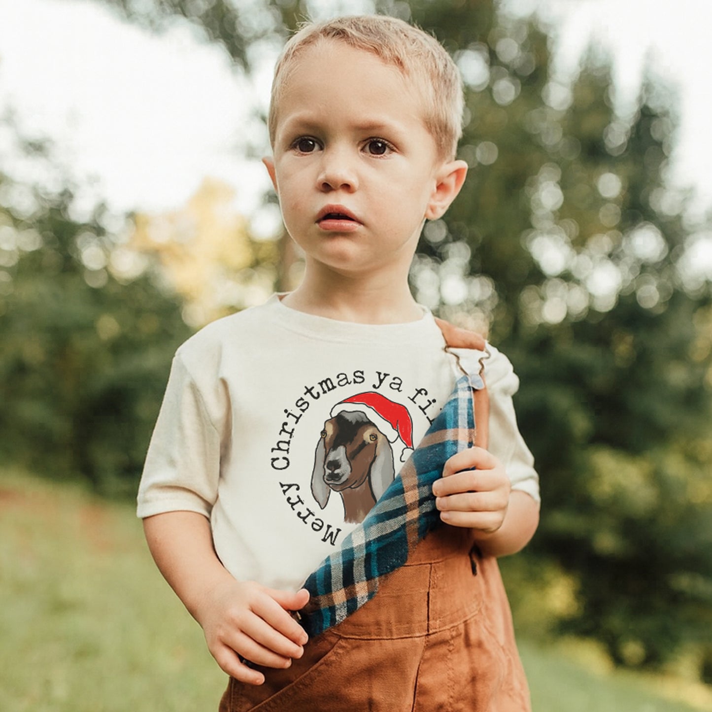 "Filthy Animal" Country Western Goat Kid Christmas 2024 tee