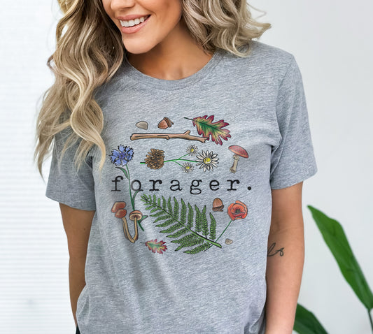 "Forager" Nature Loving Outdoor Enthusiast Design for Adults