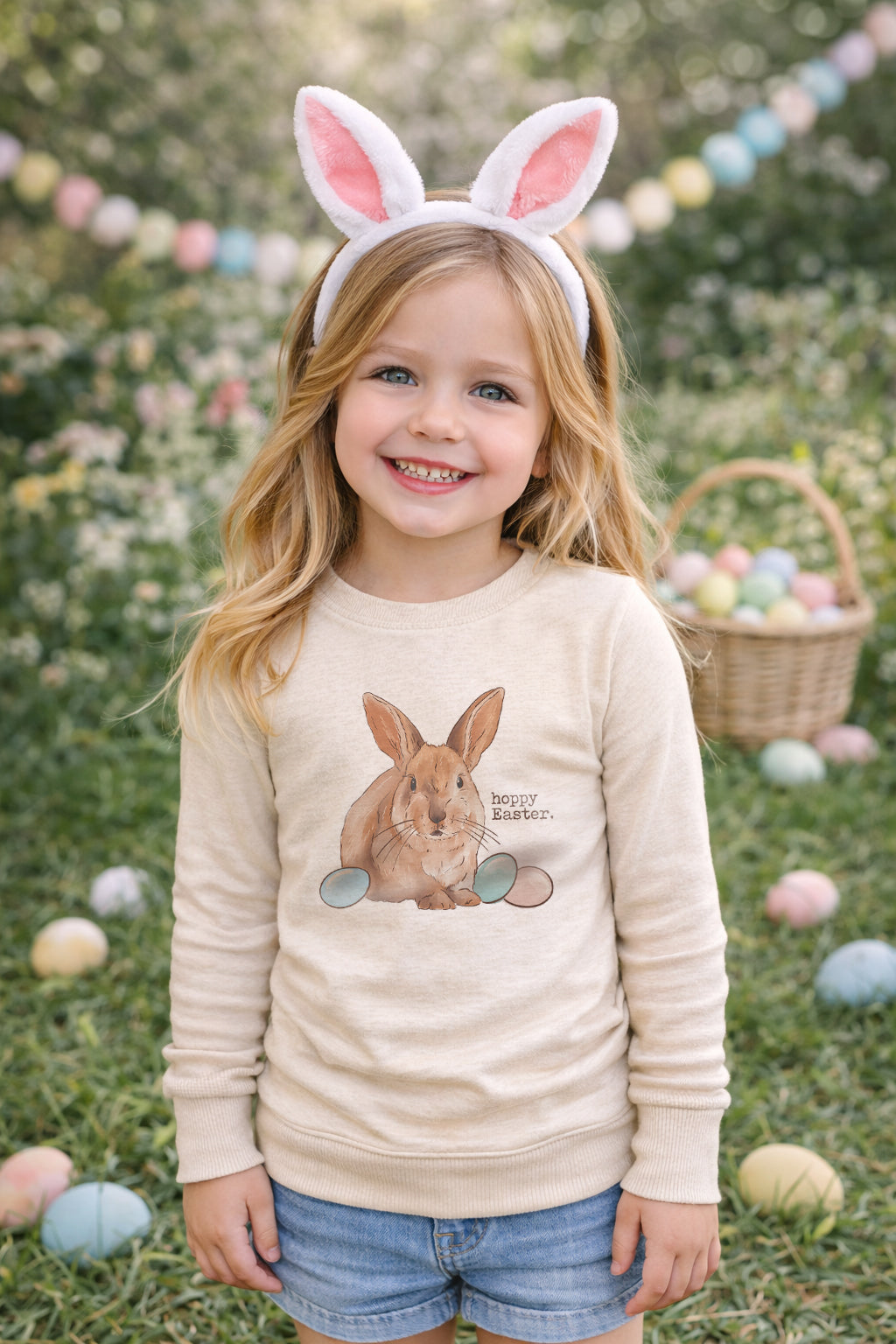 "Hoppy Easter" Bunny Long Sleeve Shirt