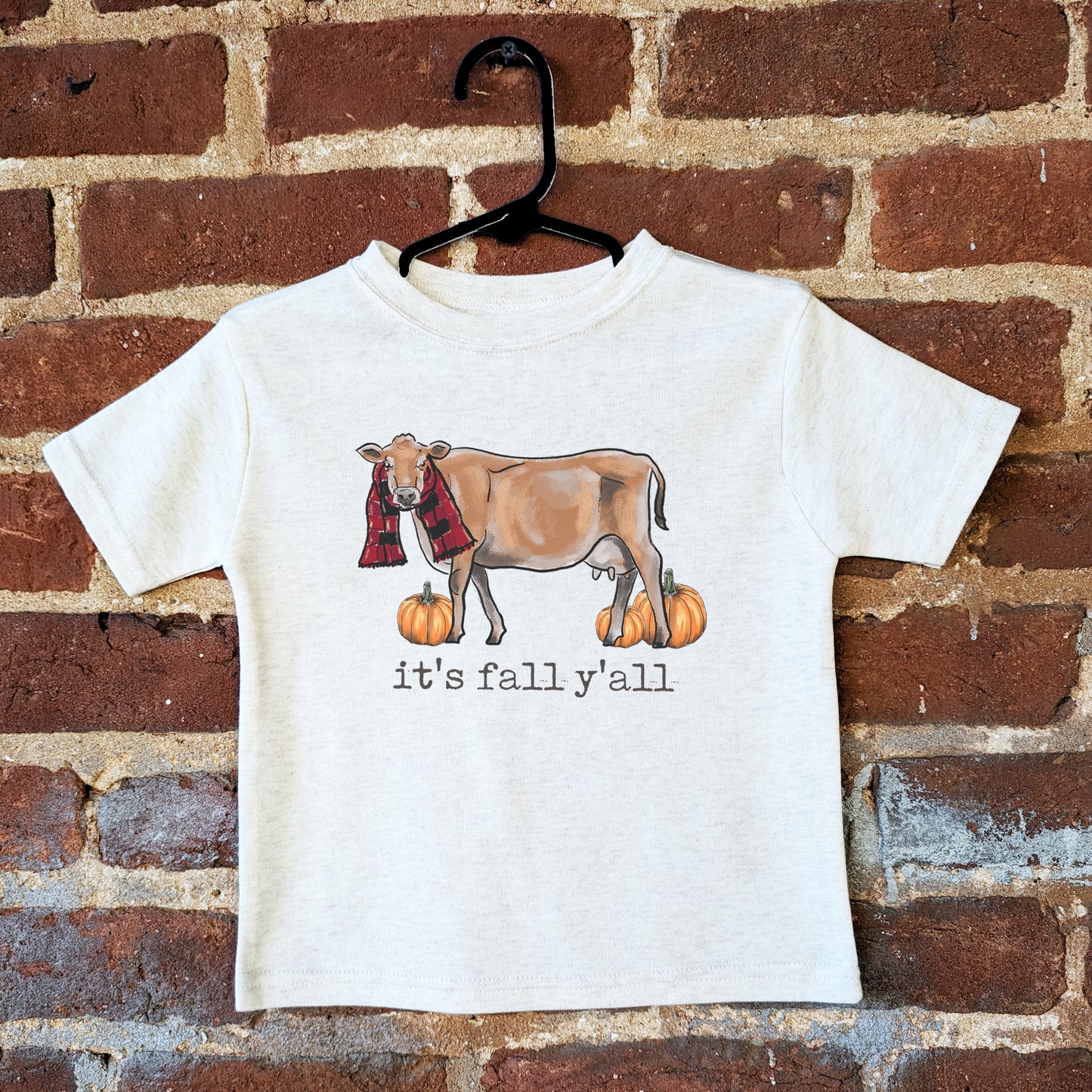 "It's fall y'all" Cow Shirt for Kids
