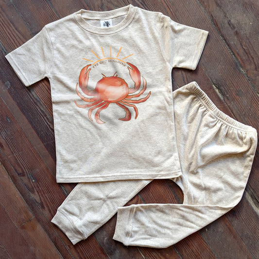 I've Got Sunshine Crab Sleep 'n Play Set | Size 2T through 5T | Includes Shirt & Joggers