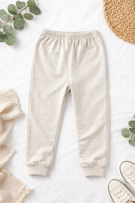 Beige Joggers (2T-XS) - Cozy, Soft, Perfect for Sleep or Play - Add-On Item JOGGERS ONLY