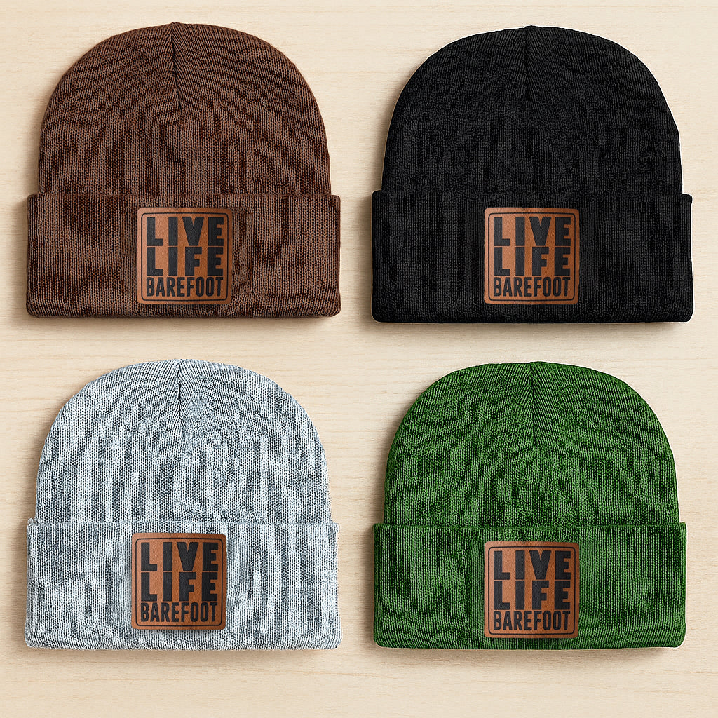 "Live Life Barefoot" Country Kid Rural Living Beanie Hat | One Size Fits All | FOUR Color Options