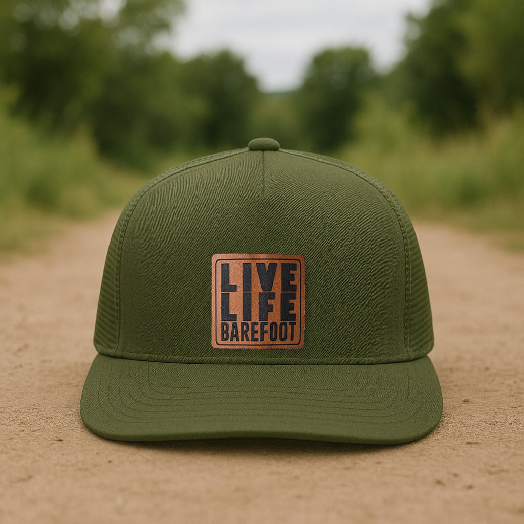 Live Life Barefoot Hiking Adult Trucker Hat | 4 Colors