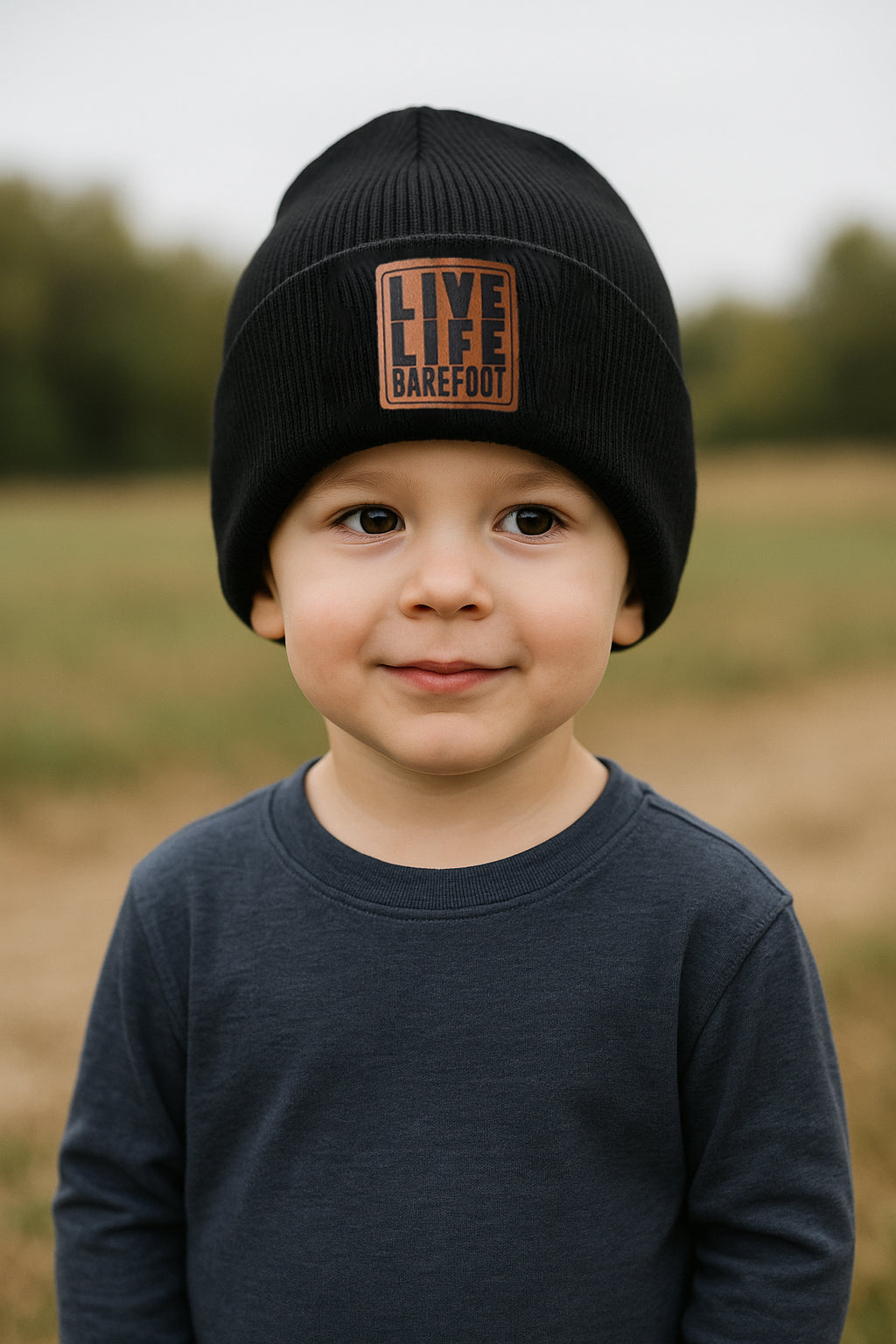 "Live Life Barefoot" Country Kid Rural Living Beanie Hat | One Size Fits All | FOUR Color Options
