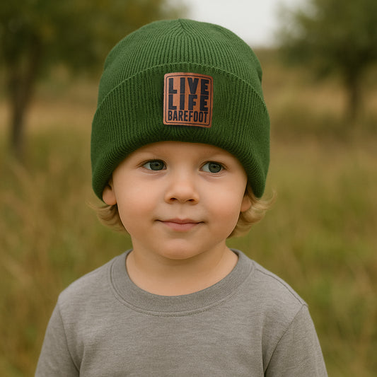 "Live Life Barefoot" Country Kid Rural Living Beanie Hat | One Size Fits All | FOUR Color Options