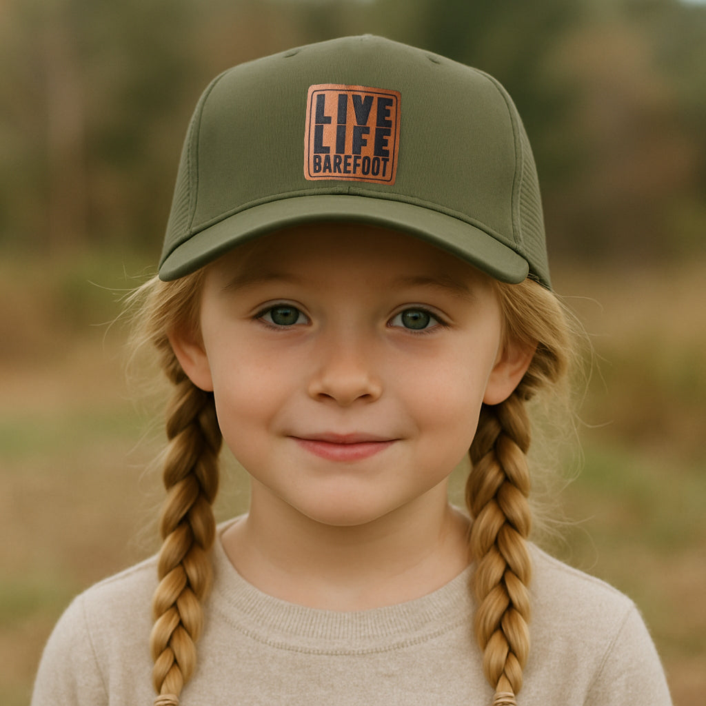 "Live Life Barefoot" Mesh Back Trucker Hat | FOUR Color Options