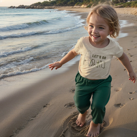 "Let's go fishing" Toddler/Youth Summer shirt