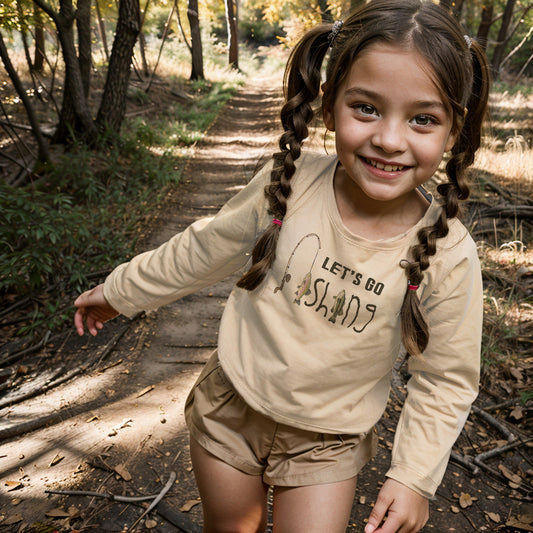 "Let's go fishing" Toddler/Youth Long Sleeve shirt